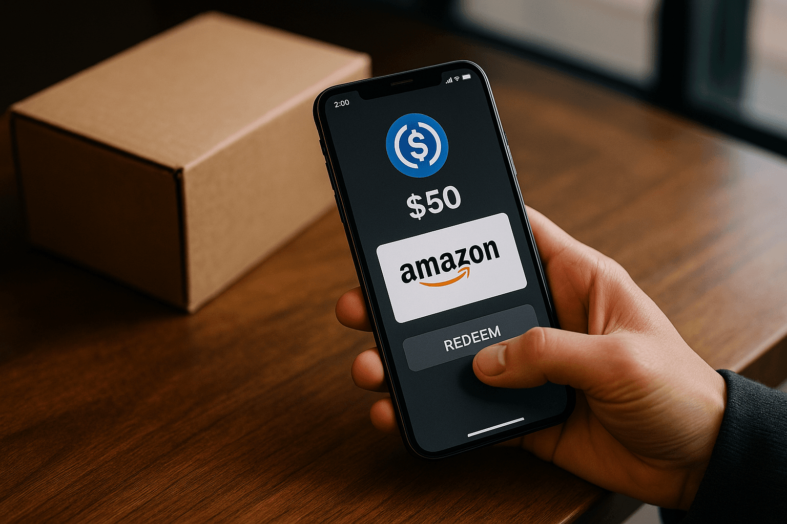 Using OwlPay Wallet Pro to redeem Amazon Gift Card with USDC.png